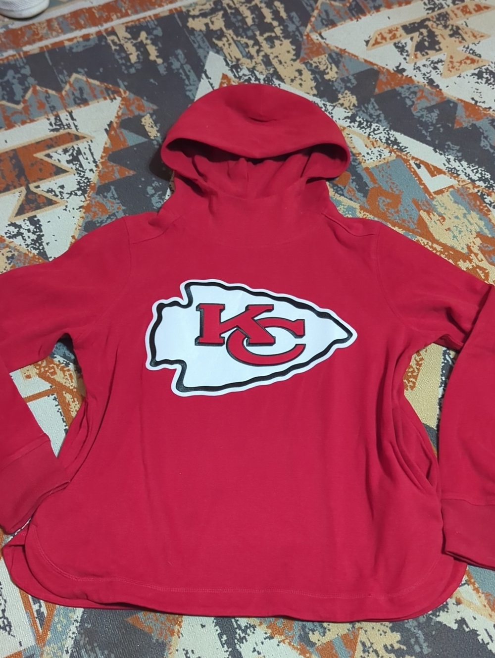 Antigua Heather Red Kansas City Chiefs Cloud Pullover Hoodie